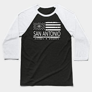 Us Flag San Antonio, San Antonio City Love Baseball T-Shirt